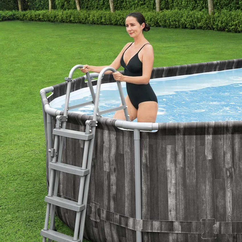 Bestway 5611T Power Steel Oval Above Ground Pool 732x366x122cm - Image 3