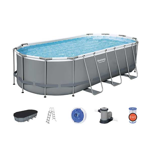 BESTWAY Power Steel Oval Pool Set, 549 x 274 x 122 cm – 56710 - Image 3