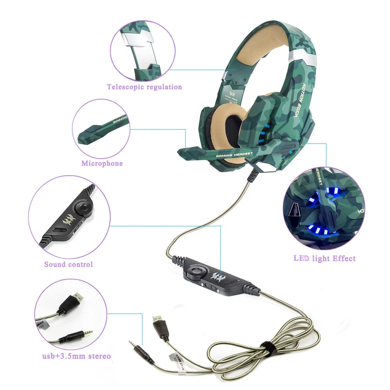 Kotion Each G2600 Pro Gaming Headset - Image 4