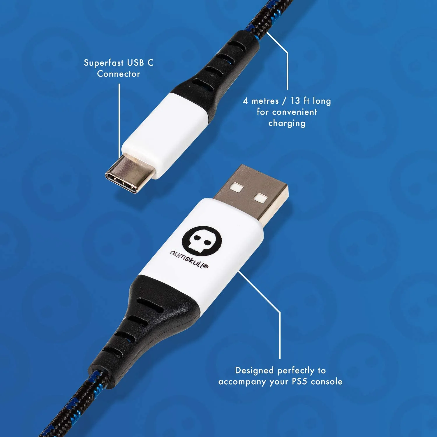 Numskull PS5 Play and Charge USB C Charging Cable For PlayStation 5 - Image 3