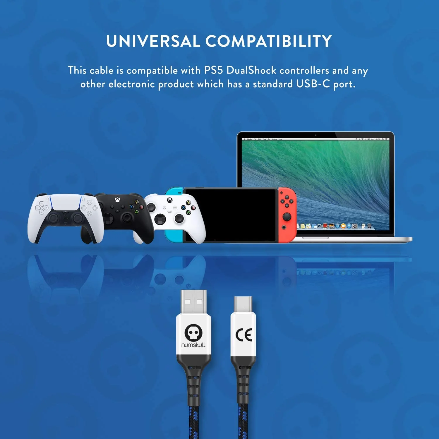 Numskull PS5 Play and Charge USB C Charging Cable For PlayStation 5 - Image 4