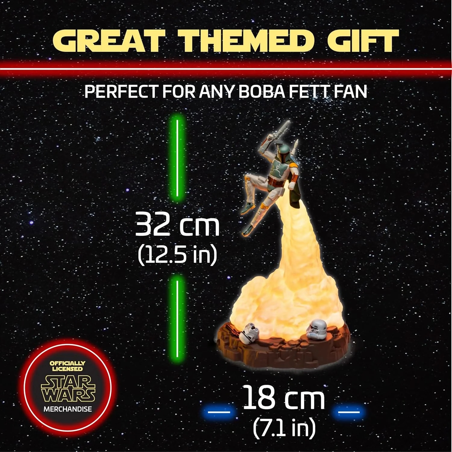 Paladone Star Wars Boba Fett Figural Light, 32cm - Image 5