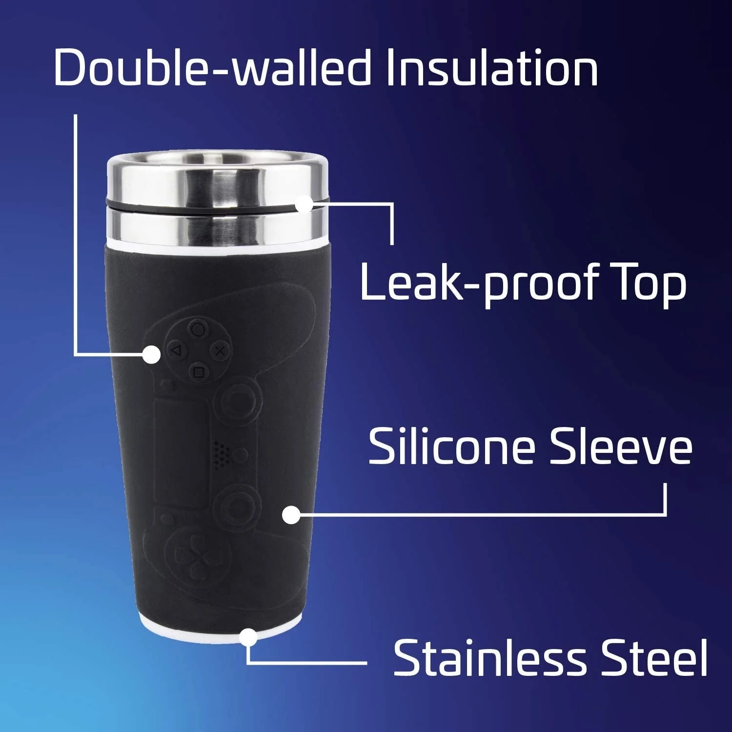 Paladone Playstation Controller Travel Mug Stainless Steel - Image 4