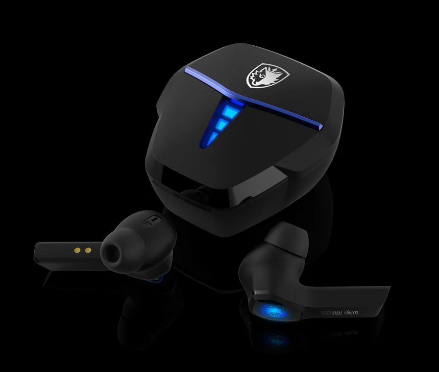 Sades Wings 100 Pro True Wireless Gaming Earphones - Black - Image 4