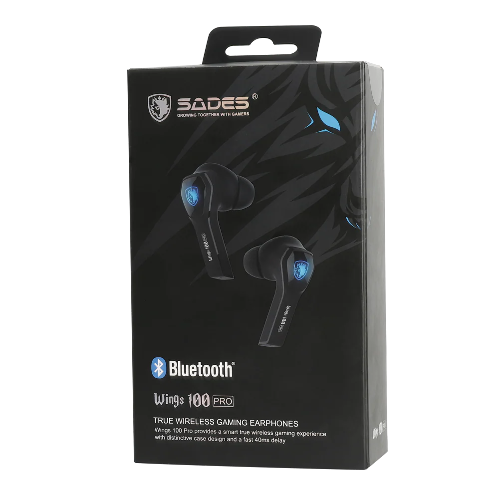 Sades Wings 100 Pro True Wireless Gaming Earphones - Black - Image 5
