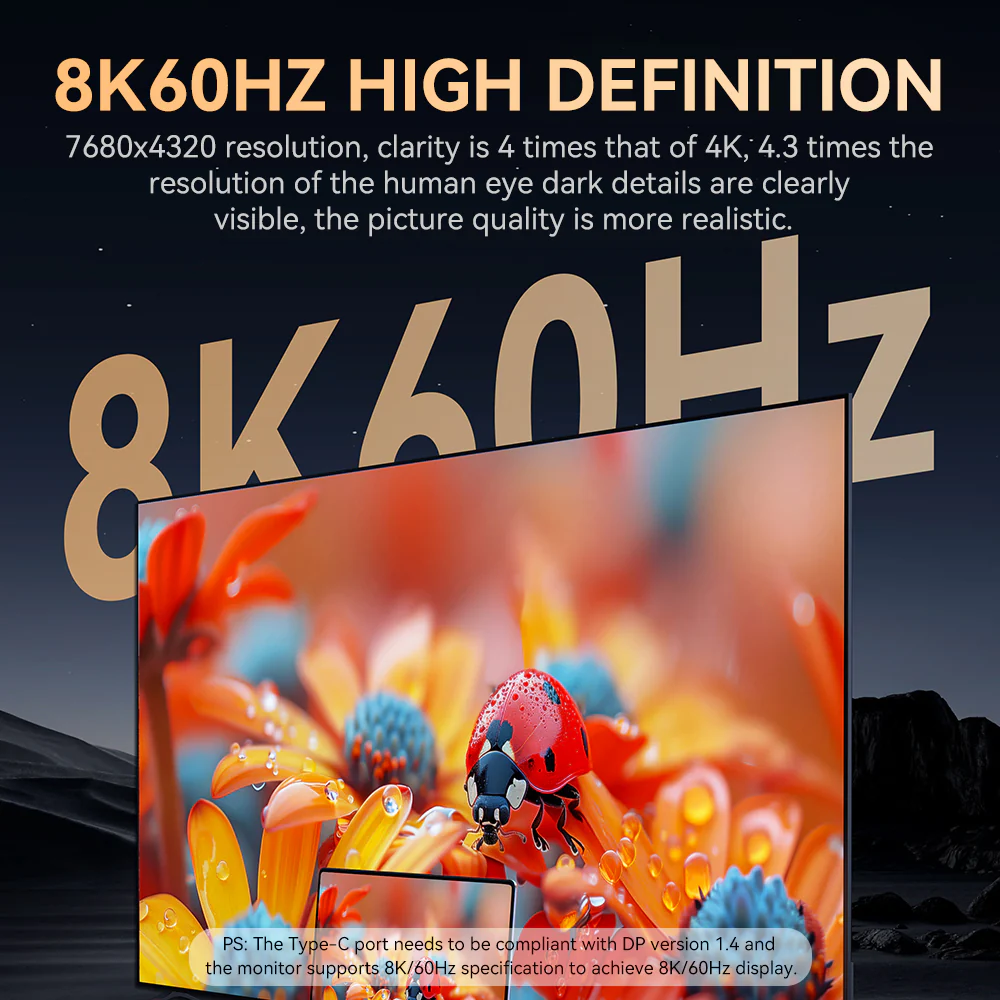 VegGieg USB-C to HDMI M/M 8K Cable Model V-Z104 - 2 Meters - Image 5